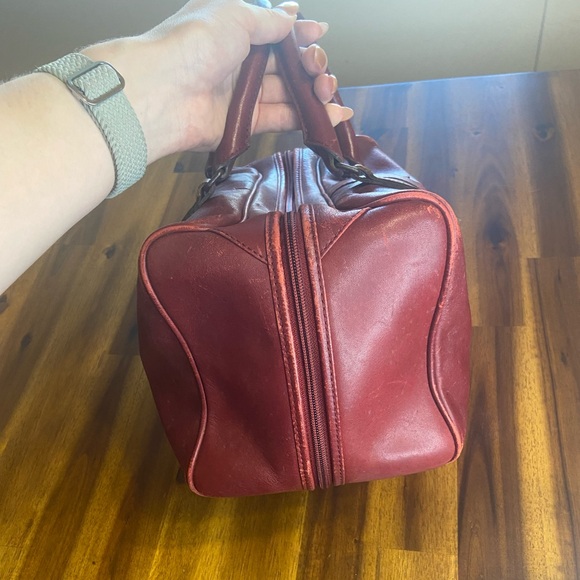 YSL Vintage Red Boston Bag Handle Handbag - Picture 8 of 13